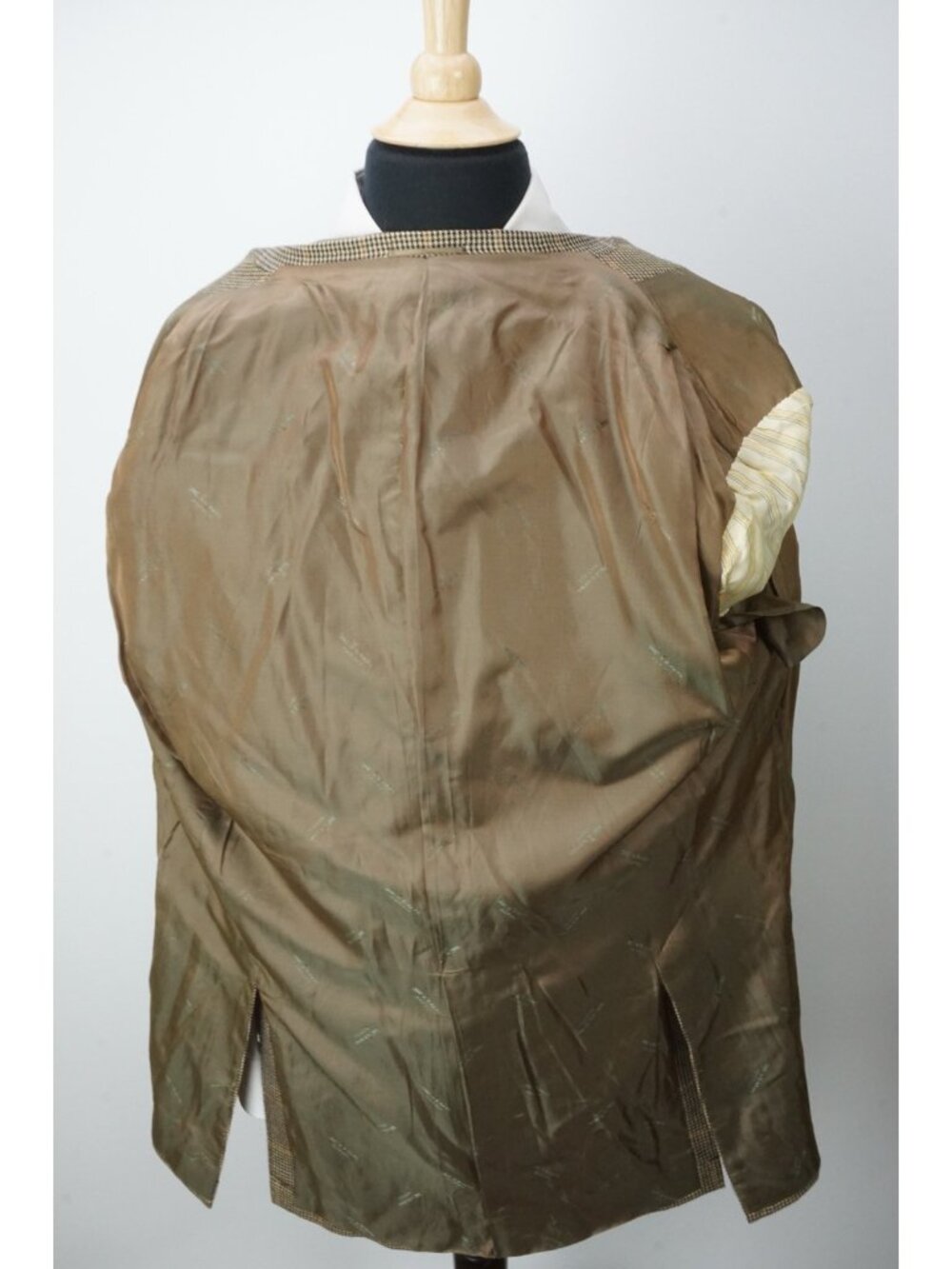 Kiton Napoli Brown Black Gold Houndstooth 100% Cashmere Sport Coat Jacket Sz 46L - Picture 6 of 9